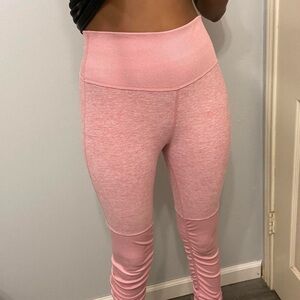 ALO Yoga Heathered Pink Leggings